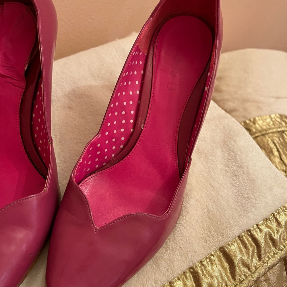 Hot pink shoes